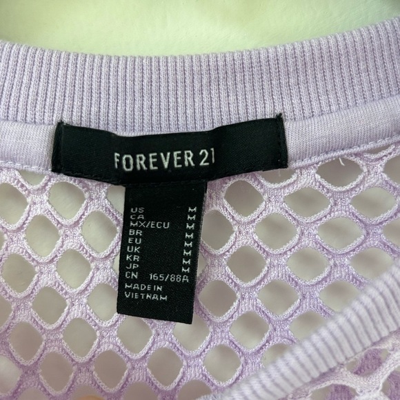 Purple mesh top size medium forever 21 - Picture 2 of 3